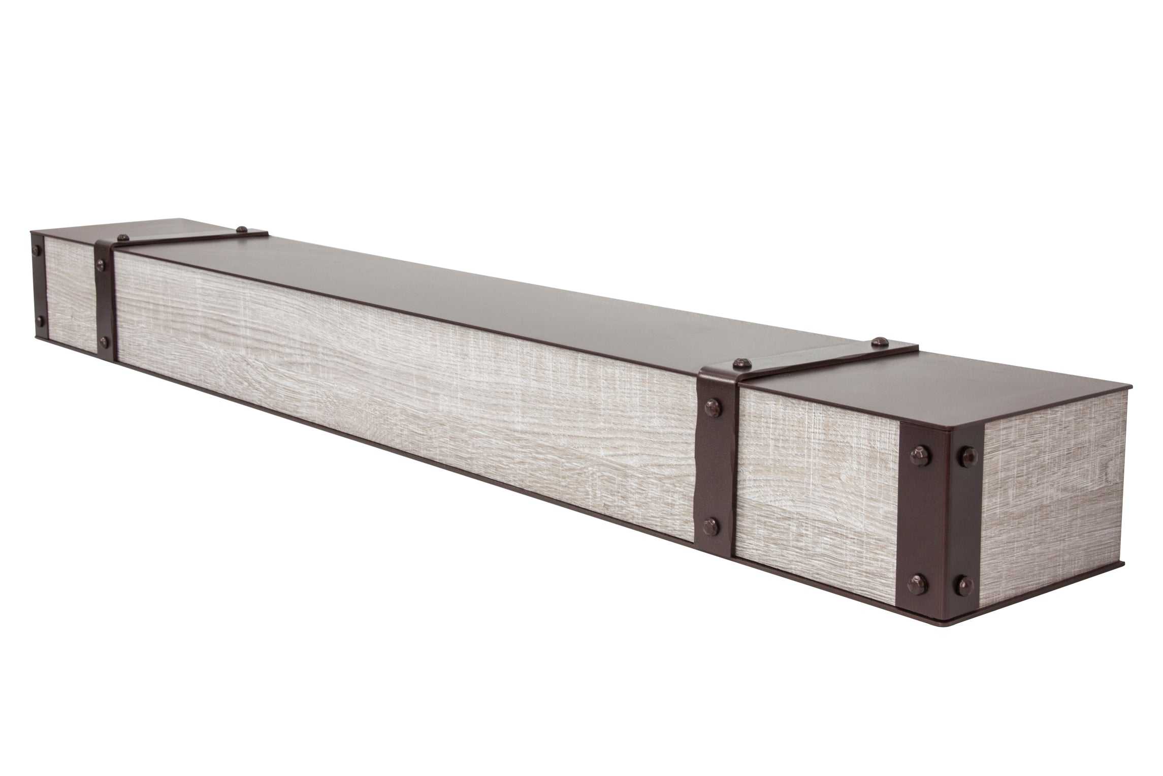 Fully Customizable Floating Shelves Transitional Wood+Metal in 25+ Finishes and Any Size - ExceptionalFire