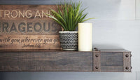 Fully Customizable Floating Shelves Transitional Wood+Metal in 25+ Finishes and Any Size - ExceptionalFire