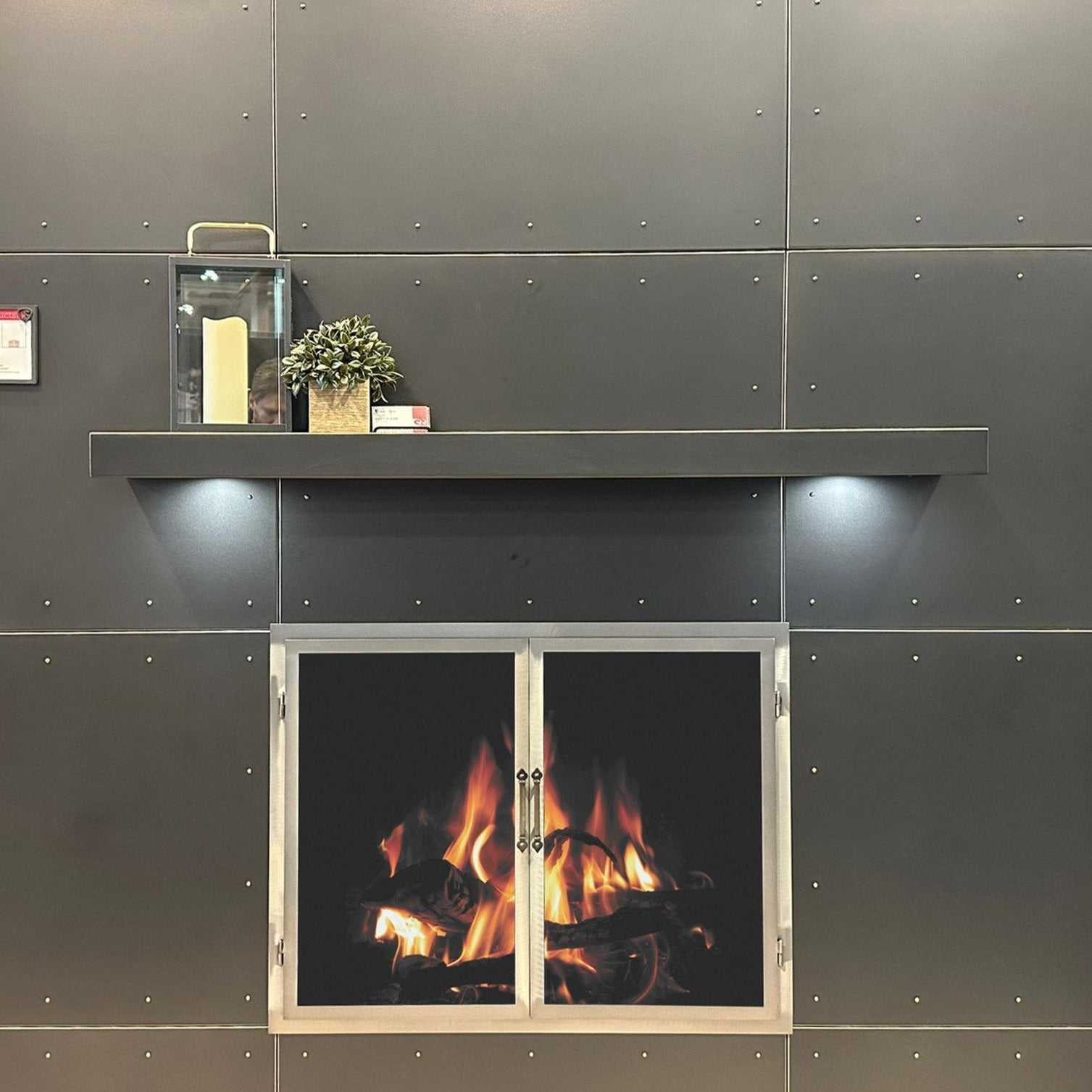 Fully Customizable LED Floating Metal Shelves Non Combustible in 25+ Finishes and Any Size - ExceptionalFire