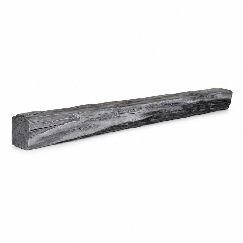 Cabin Pine Non-Combustible Concrete Mantel Shelf Weathered Grey Finish