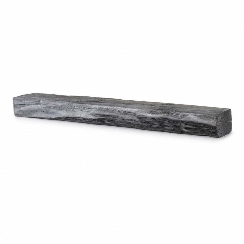 Cabin Pine Non-Combustible Concrete Mantel Shelf Weathered Grey Finish