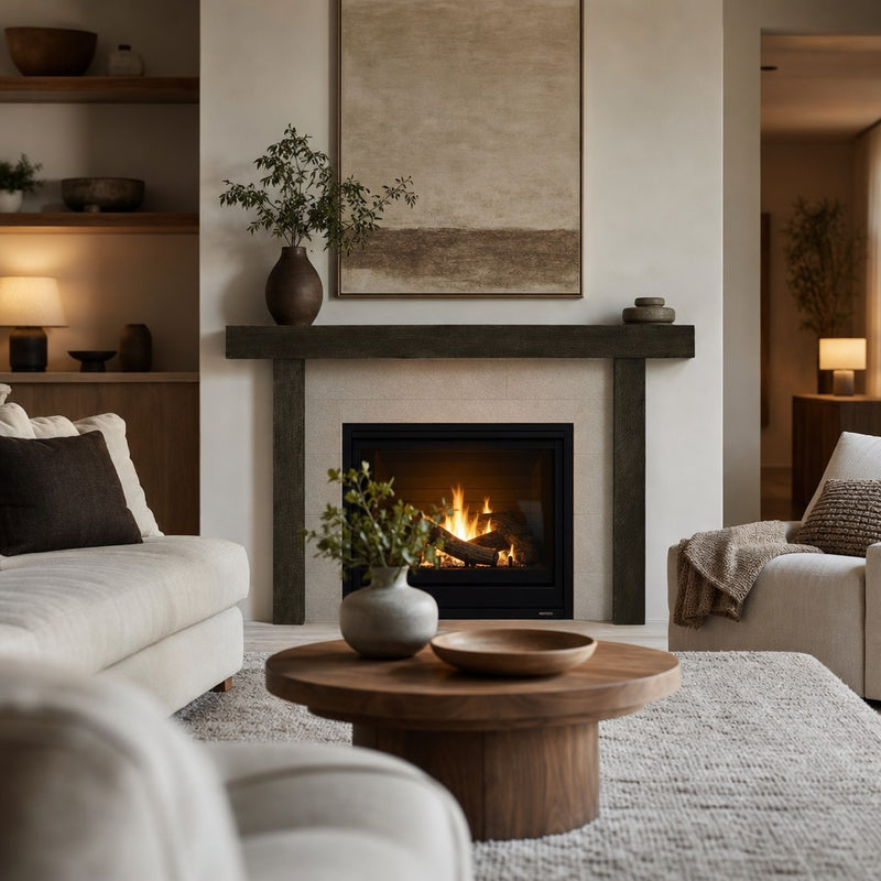 Hitching Post Non-Combustible Fireplace Surround Roasted Chestnut Finish