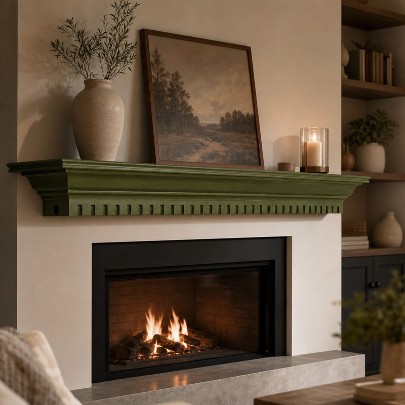 Federal Non-Combustible Mantel Shelf Avocado Finish