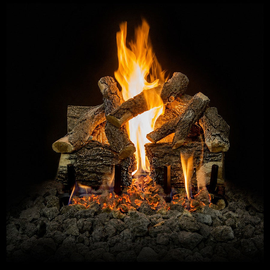 Arizona Weathered Oak Charred See-Through Vented Gas Log Set