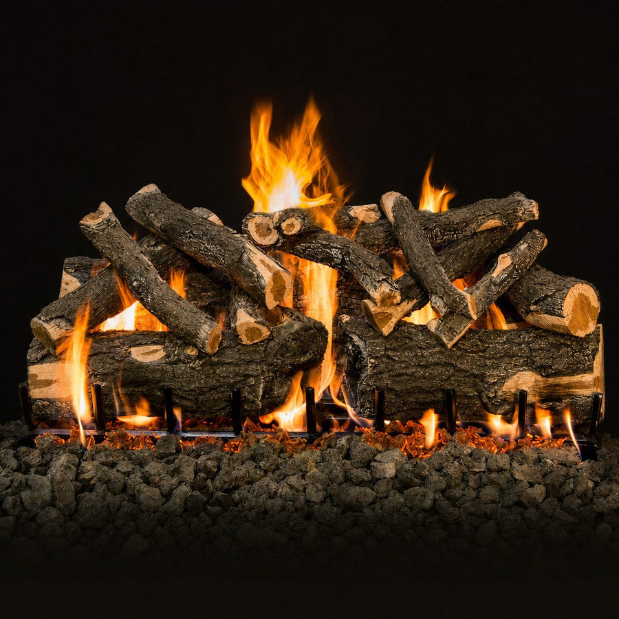 Arizona Weathered Oak Charred See-Through Outdoor Gas Log Set