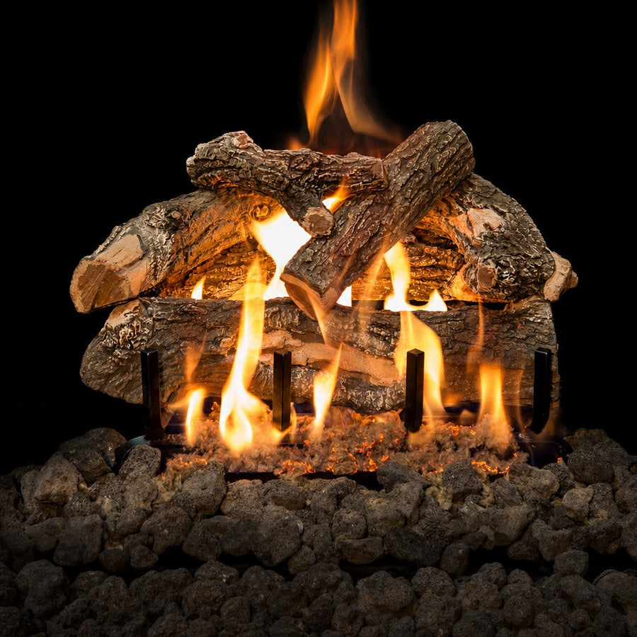 Arizona Weathered Oak See-Through Outdoor Gas Log Set