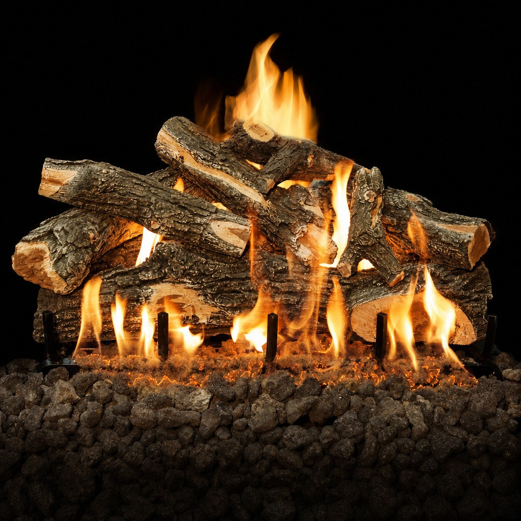 30" Arizona Weathered Oak Vented Gas Log Set | Grand Canyon