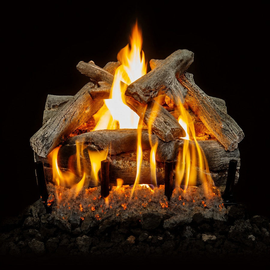 Western Driftwood See-Through Outdoor Gas Log Set