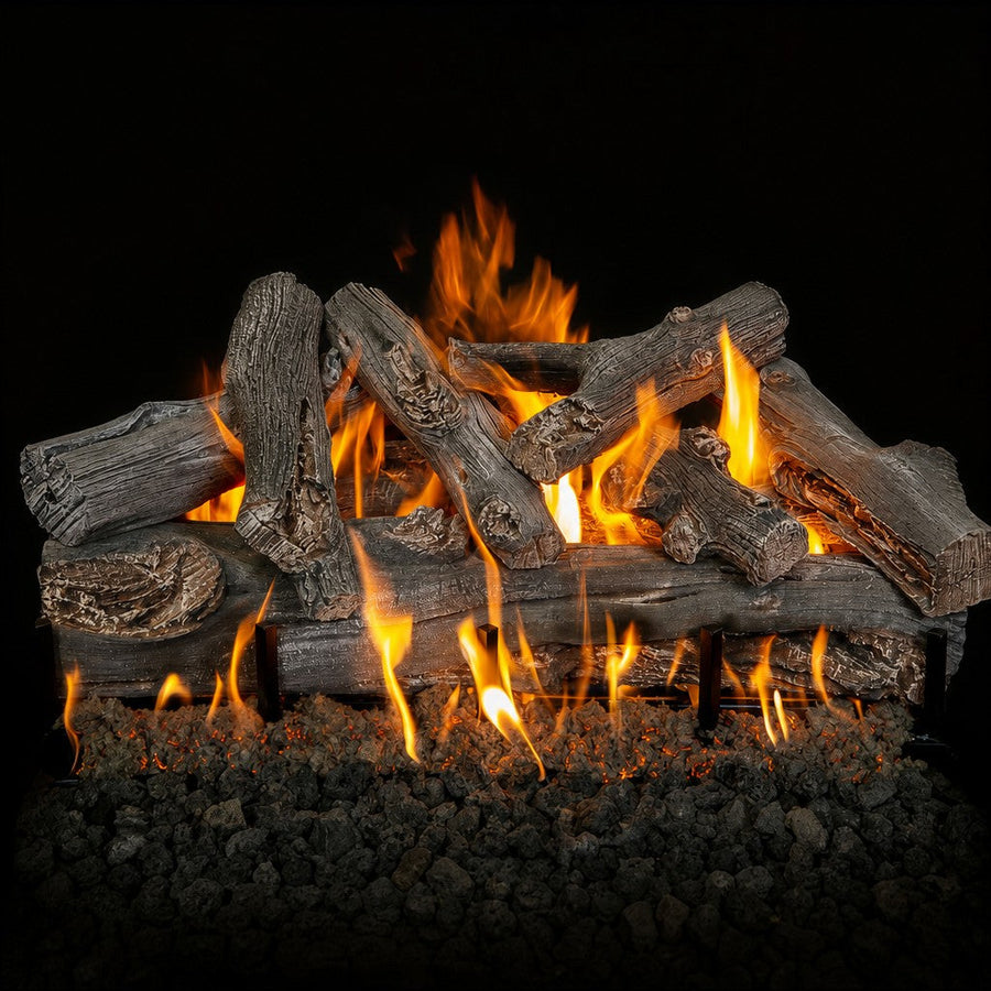 Western Driftwood See-Through Outdoor Gas Log Set