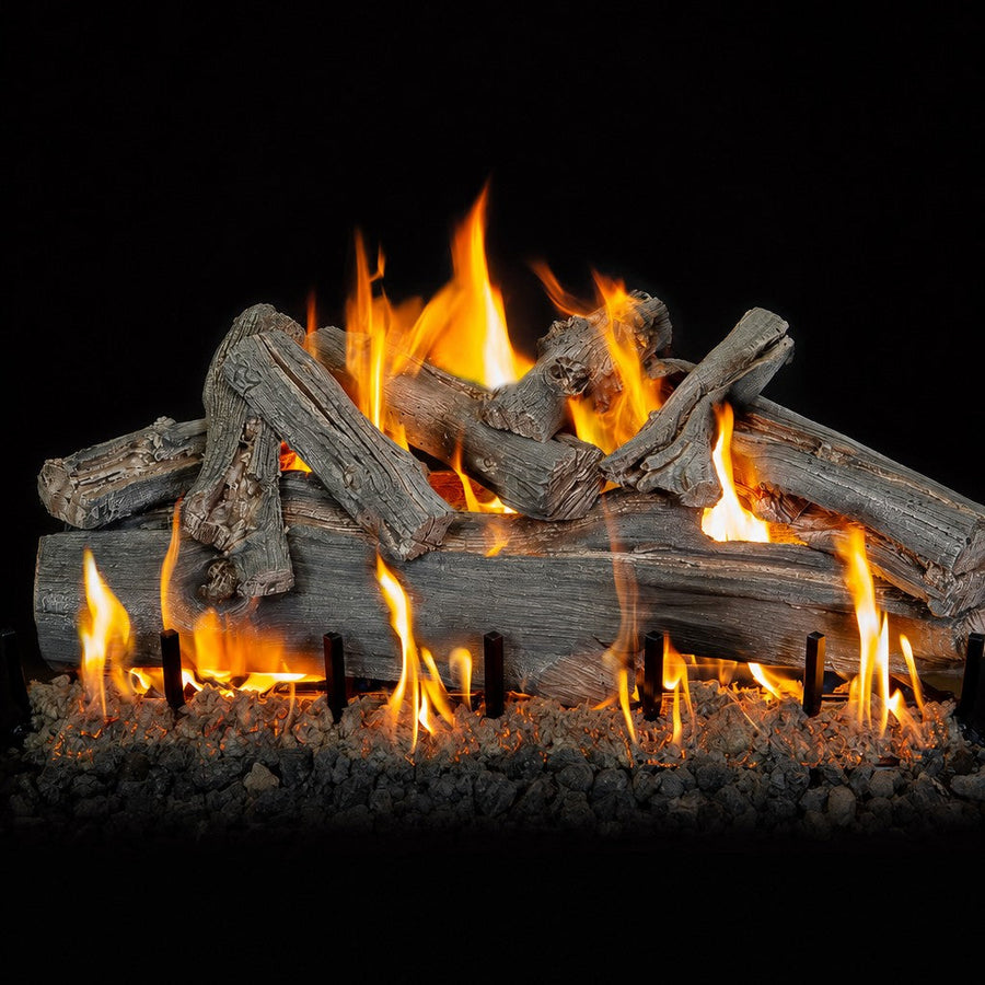 Western Driftwood See-Through Outdoor Gas Log Set