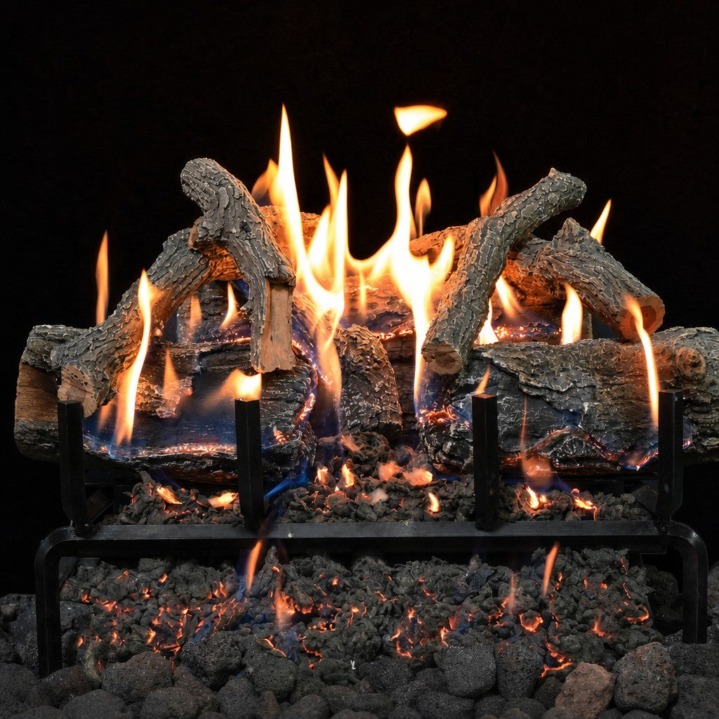 18" Glowfire Arizona Weathered Oak Charred Gas Log Set | Grand Canyon