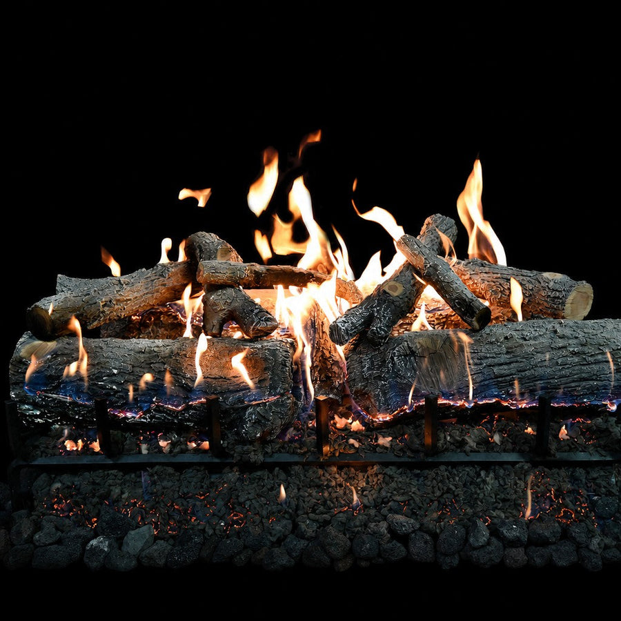Glowfire Arizona Weathered Oak Charred Gas Log Set