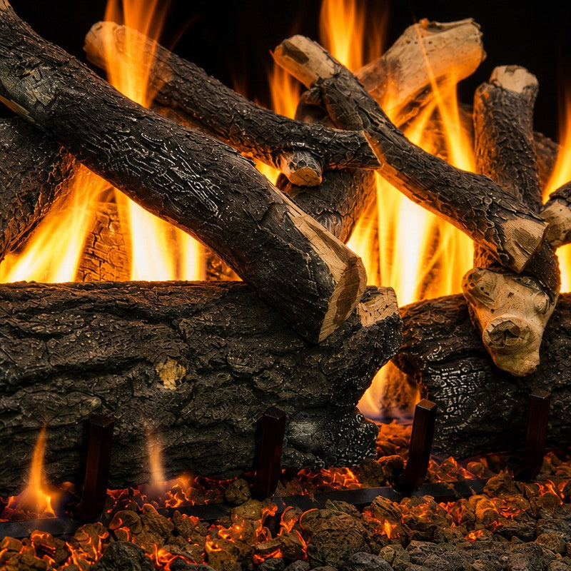 36" Arizona Weathered Oak Charred Vented Gas Log Set | Grand Canyon