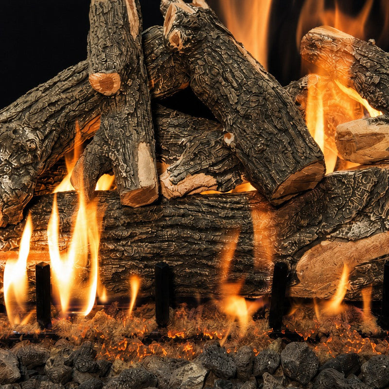 36" Arizona Weathered Oak See-Through Outdoor Gas Log Set | Grand Canyon