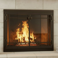 Craftsman - Masonry & Prefab Fireplace Glass Doors | Custom