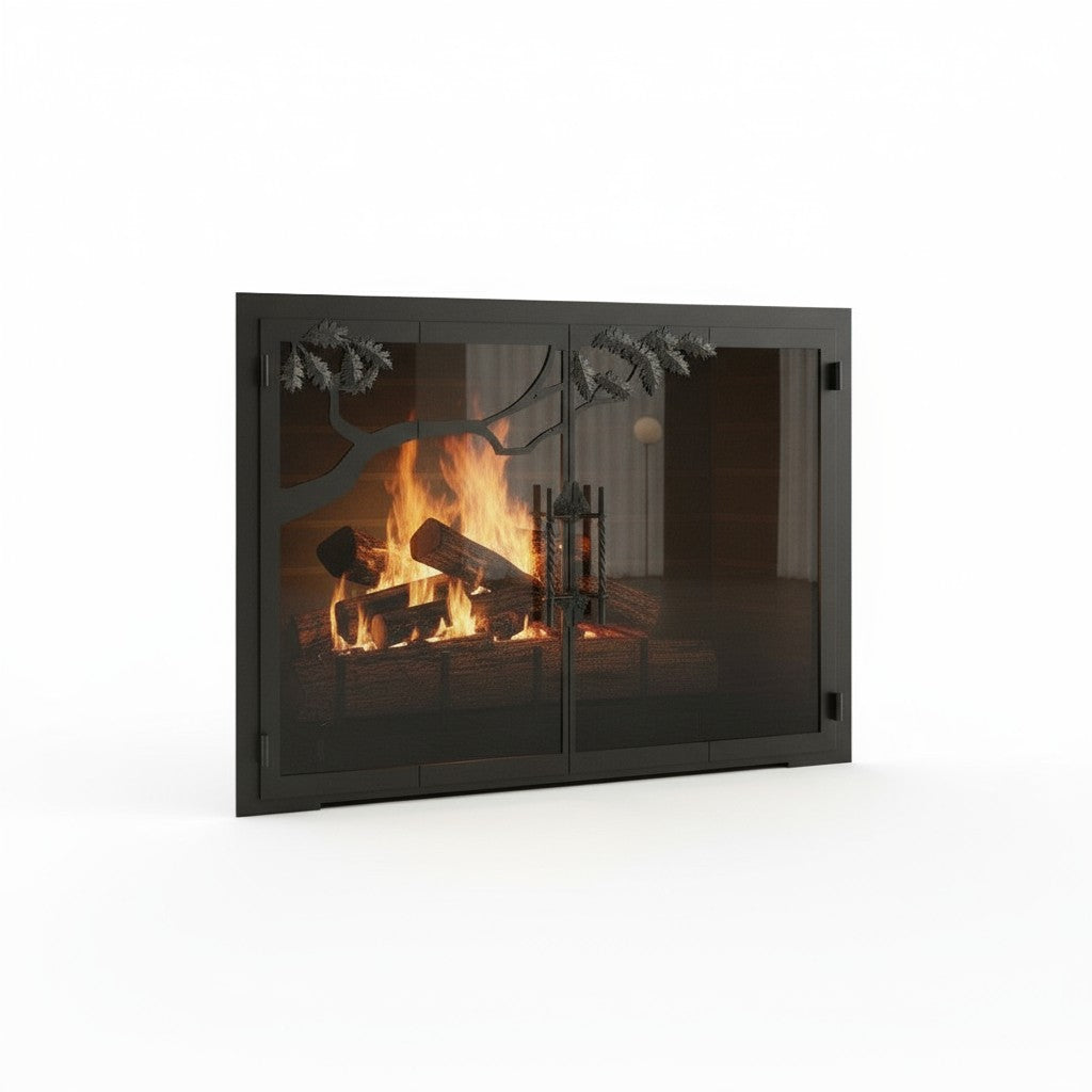 Oak Tree - Masonry & Prefab Fireplace Glass Doors