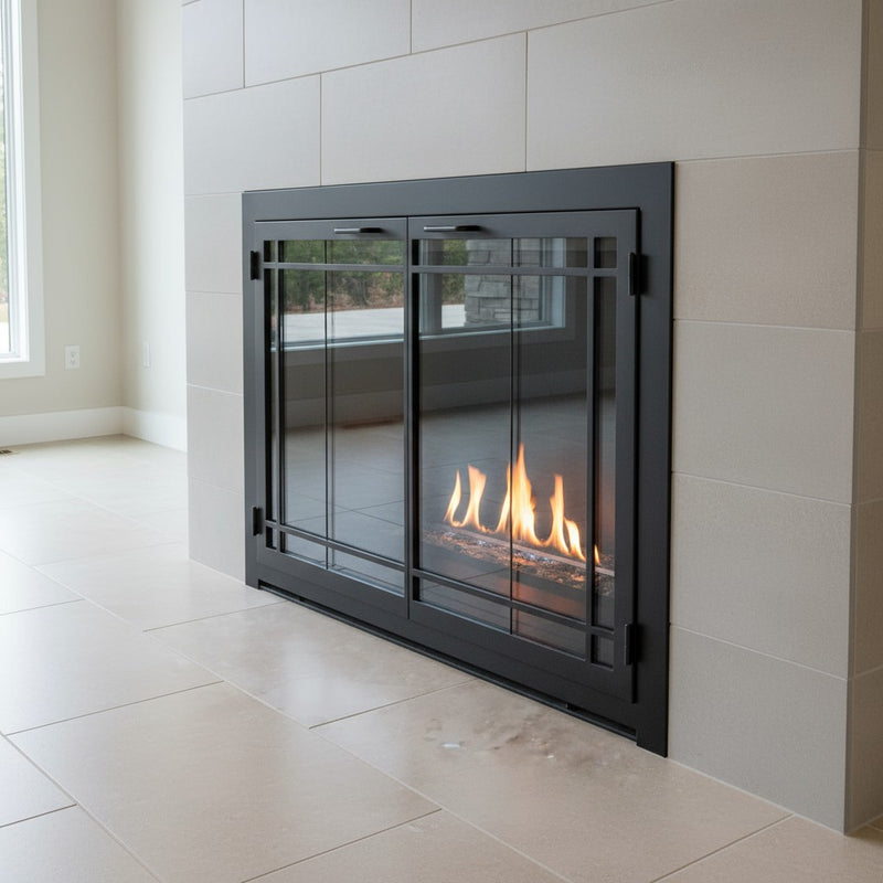 Carolina Window Pane - Masonry & Prefab Fireplace Glass Doors | Custom