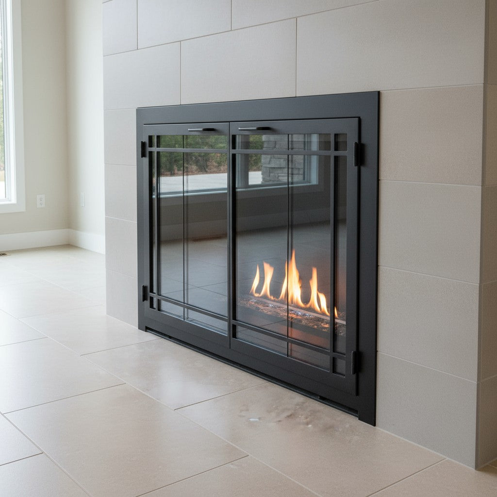 Carolina Window Pane - Masonry & Prefab Fireplace Glass Doors