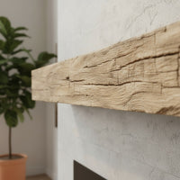 Tobacco Barn Non-Combustible Concrete Mantel Shelf Pale Honey Finish