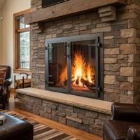 Hammered Edge - Masonry & Prefab Fireplace Glass Doors | Custom