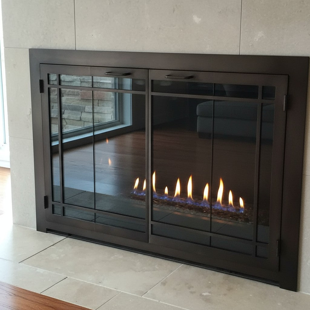 Carolina Window Pane - Masonry & Prefab Fireplace Glass Doors