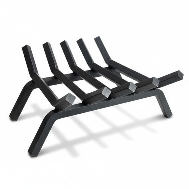 18" Heavy-Duty Fireplace Grate – ¾” Solid Steel | Made in USA by Design Specialties | Lifetime Warranty