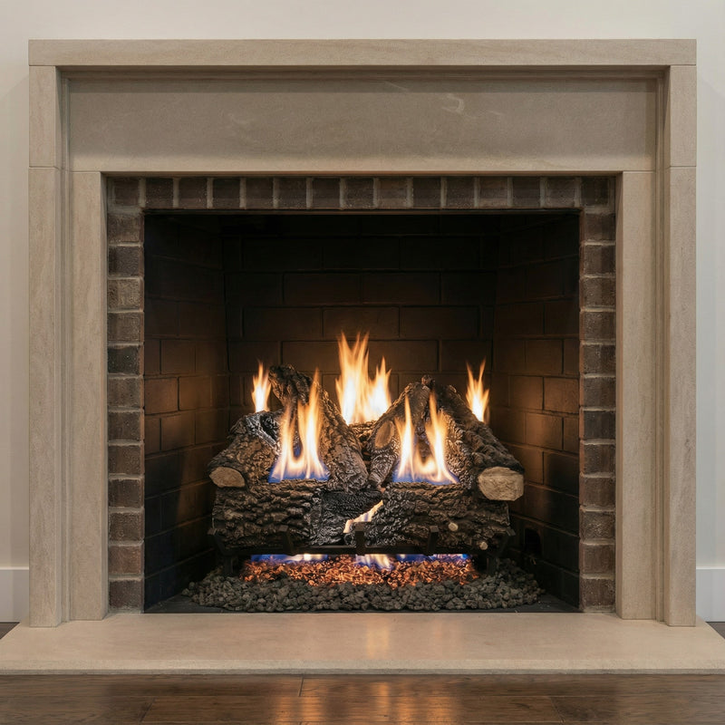 Design Specialties Arlington Ash 30-Inch Vented Gas Log Set, 65,000 BTU