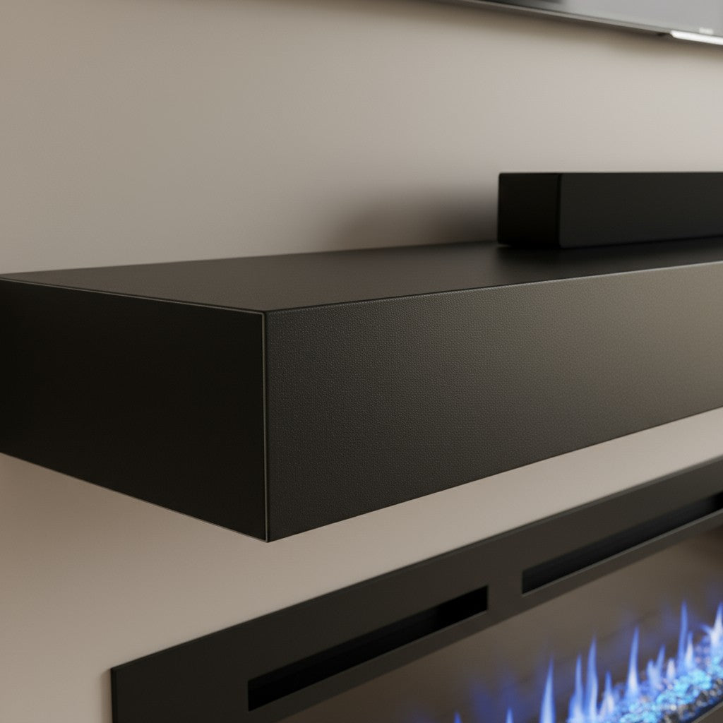 Standard Non-Combustible Steel Mantel Shelves | 12 Finishes