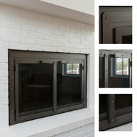 Black Rock - Masonry & Prefab Fireplace Glass Doors | Custom