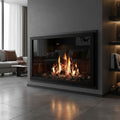 Slim Moderne - Masonry & Prefab Fireplace Glass Doors | Custom