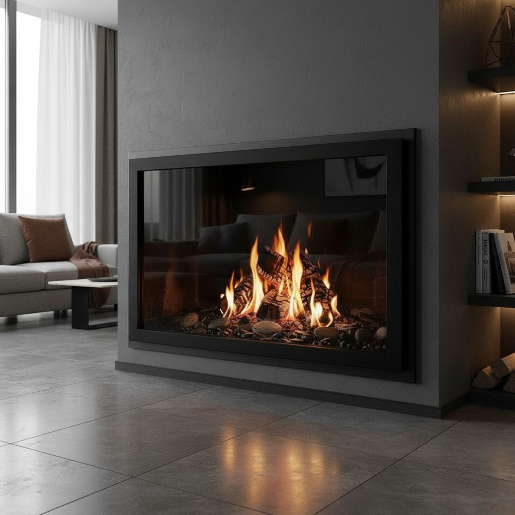 Slim Moderne - Masonry & Prefab Fireplace Glass Doors