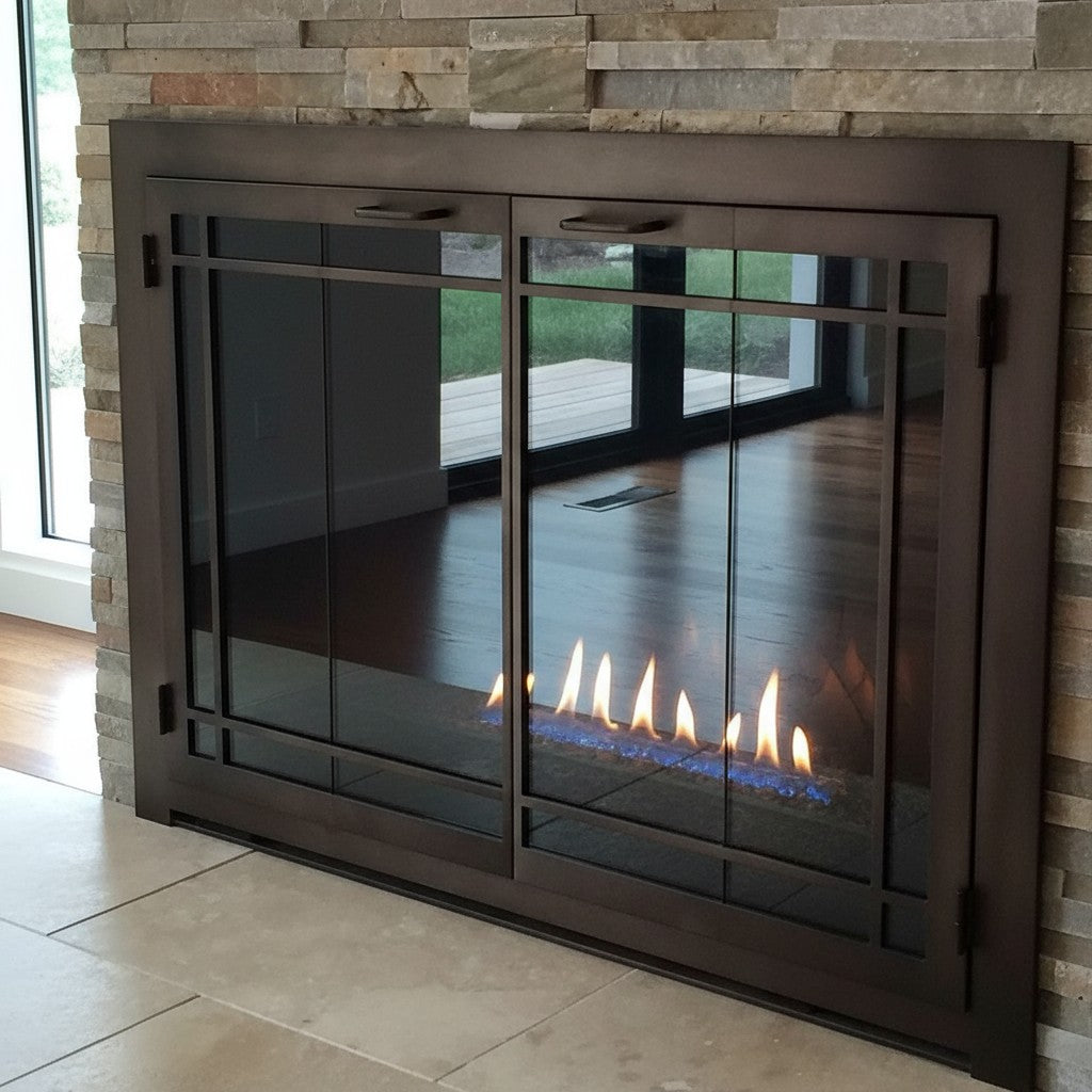 Carolina Window Pane - Masonry & Prefab Fireplace Glass Doors
