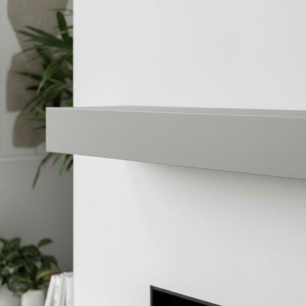 Horizon Concrete Mantel Non-Combustible Mantel Shelf - Mystic Grey Finish