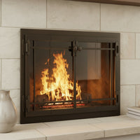 Craftsman - Masonry & Prefab Fireplace Glass Doors | Custom