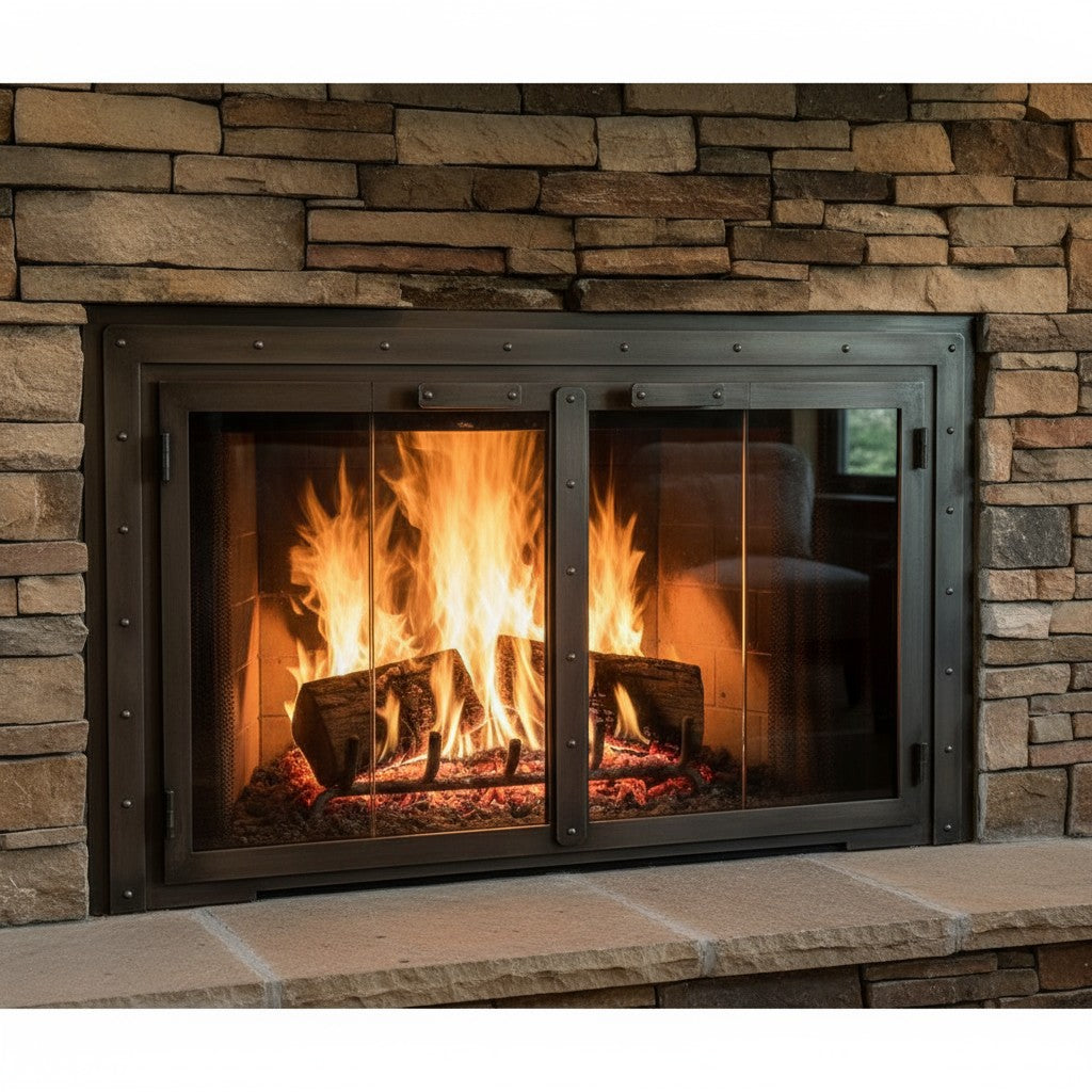 Black Rock - Masonry & Prefab Fireplace Glass Doors