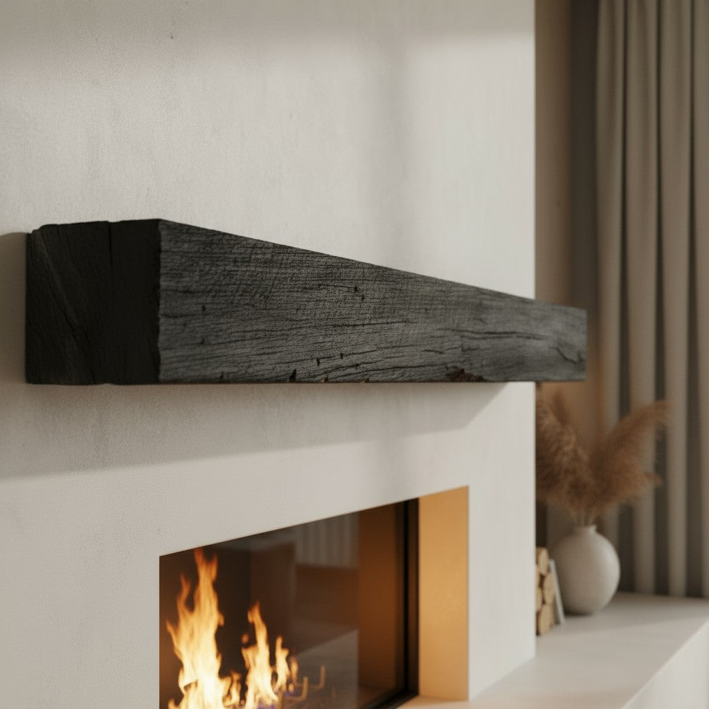 Grist Mill Non-Combustible Concrete Mantel Shelf Eclipse Finish