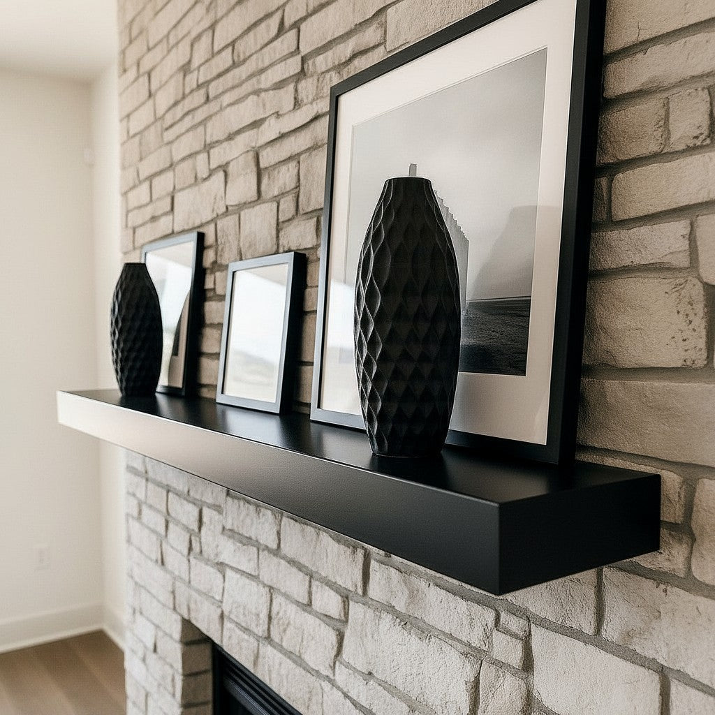 Custom Metal Floating Mantel Shelf | 25+ Finishes