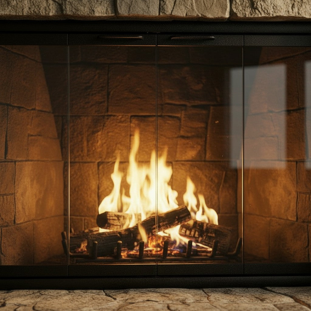 Cavestone Fireplace Glass Doors | Custom Masonry Fit