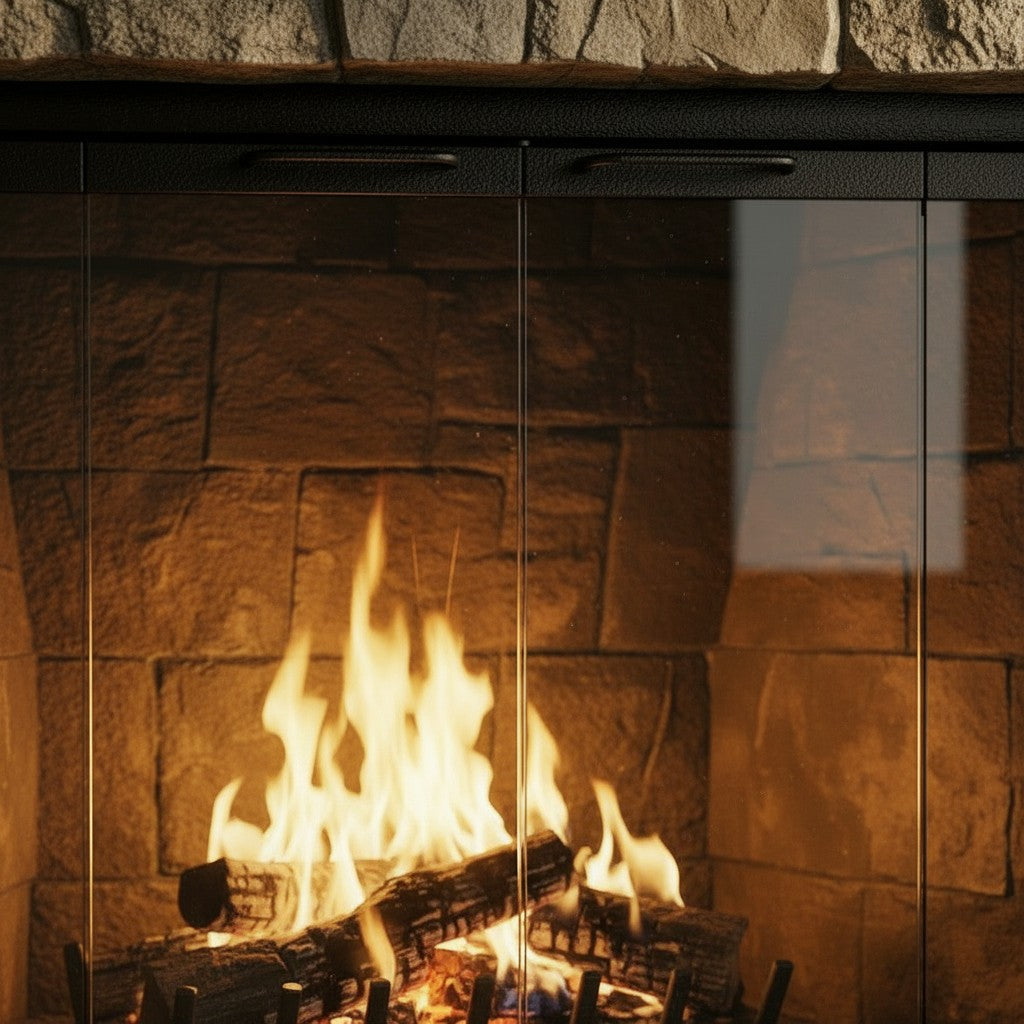 Cavestone Fireplace Glass Doors | Custom Masonry Fit