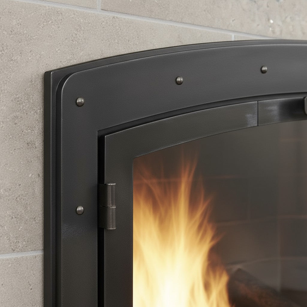 Black Rock Arch - Masonry Fireplace Glass Doors