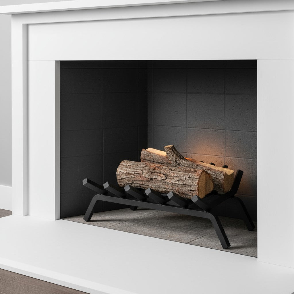 22" Heavy-Duty Fireplace Grate – ¾” Solid Steel | Made in USA by Design Specialties | Lifetime Warranty