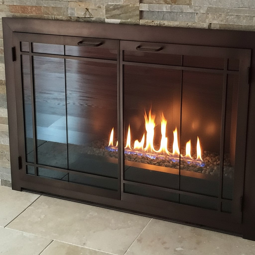 Carolina Window Pane - Masonry & Prefab Fireplace Glass Doors