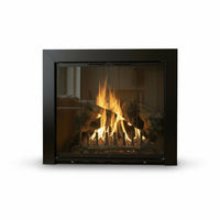 Reflection Flat Black Masonry Fireplace Door