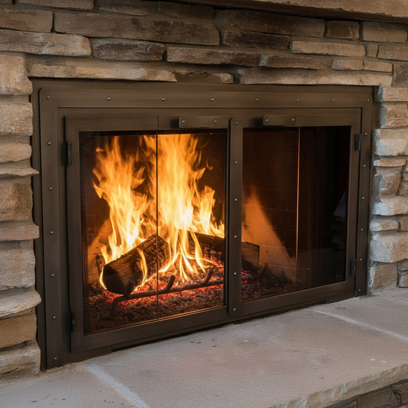 Black Rock - Masonry & Prefab Fireplace Glass Doors | Custom