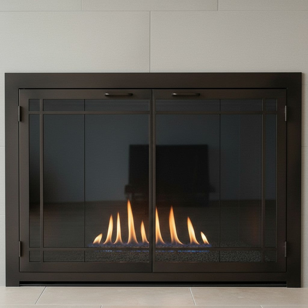 Carolina Window Pane - Masonry & Prefab Fireplace Glass Doors