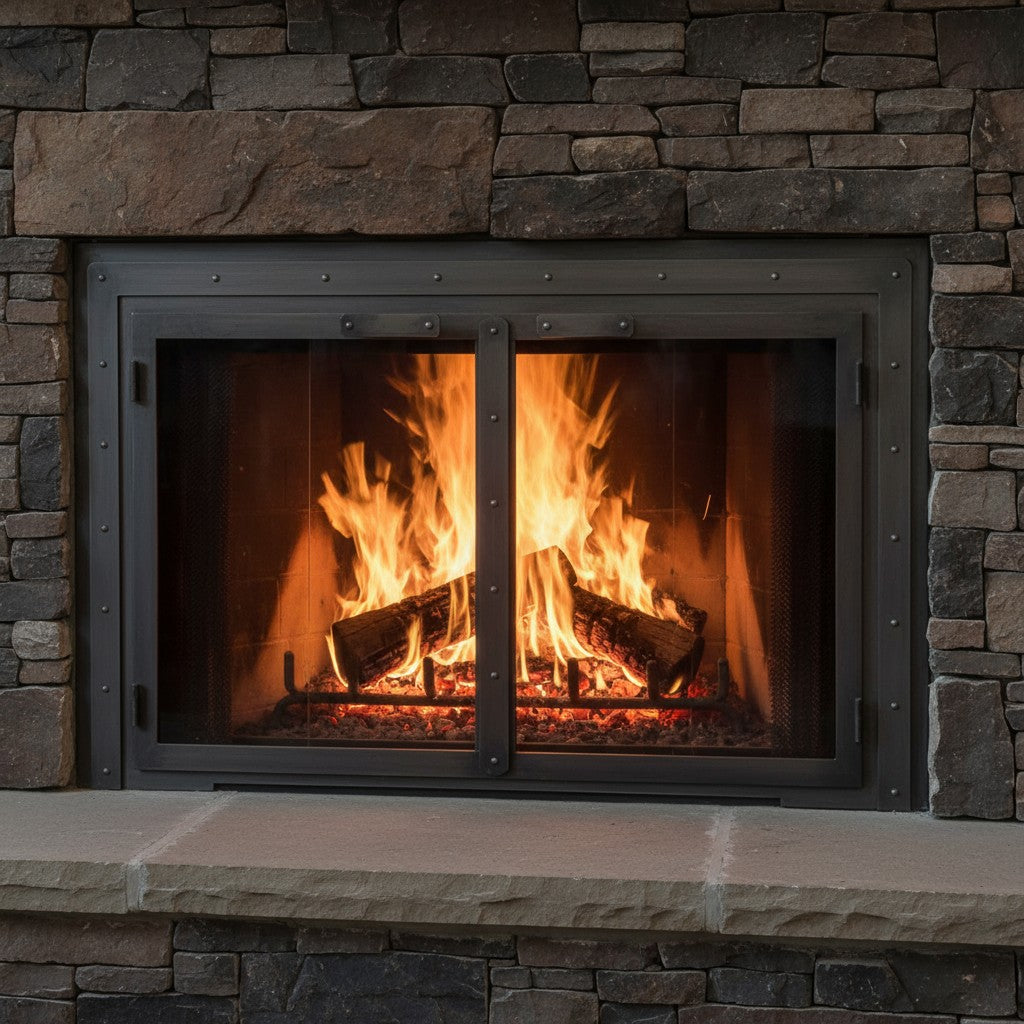 Black Rock - Masonry & Prefab Fireplace Glass Doors