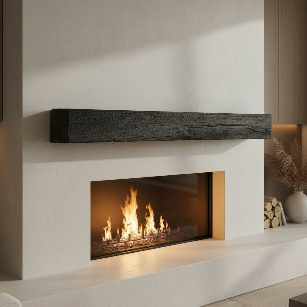 Grist Mill Non-Combustible Concrete Mantel Shelf Eclipse Finish