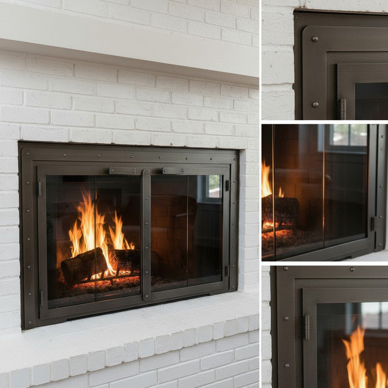 Black Rock - Masonry & Prefab Fireplace Glass Doors | Custom