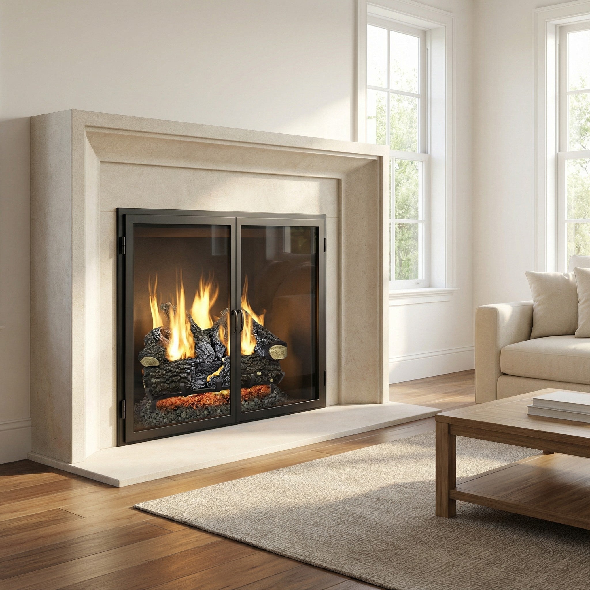 Design Specialties Arlington Ash 24-Inch Vented Gas Log Set, 65,000 BTU