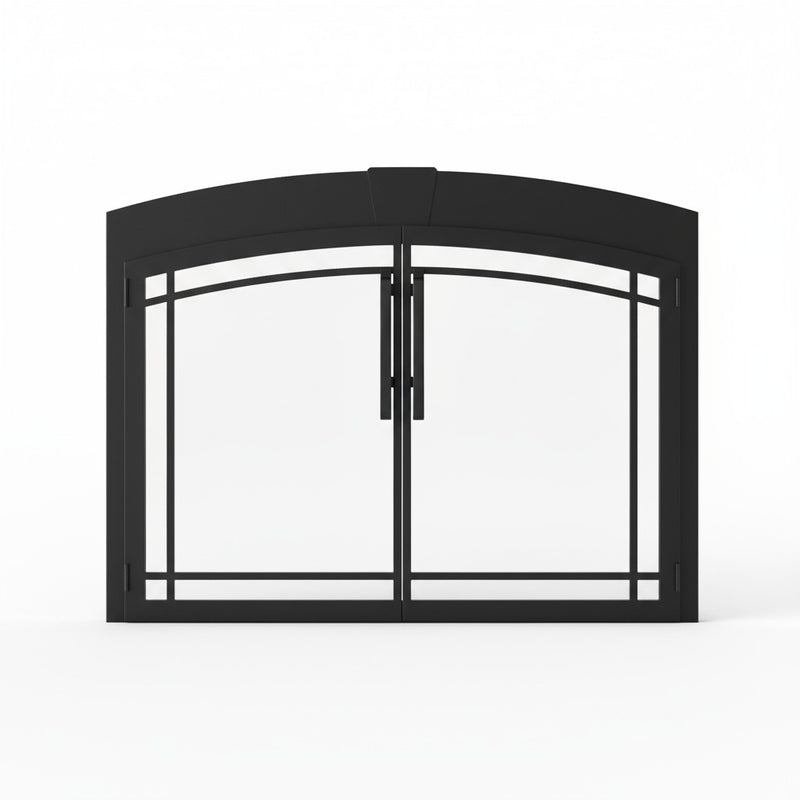 Buckingham Arch - Masonry Fireplace Glass Door | Custom